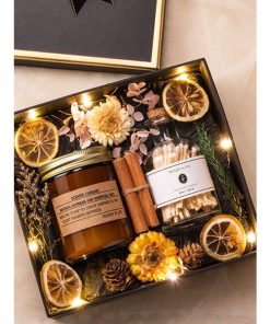 Set Hộp Quà tặng nến thơm kết hợp khay charm