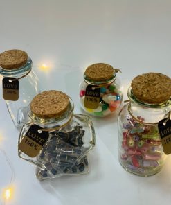 Lọ điều ước thủy tinh 100ml kèm dây thừng xinh xắn