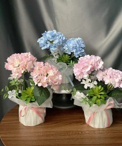 Set hoa cẩm tú cầu cắm sẵn