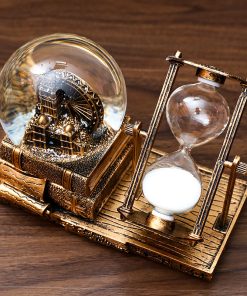 Đồng hồ cát kèm mô hình tháp retro phát sáng