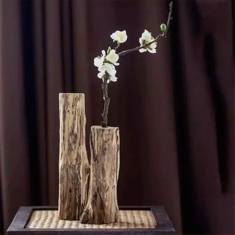 Bình cắm hoa bằng gỗ tự nhiên - Ảnh 2