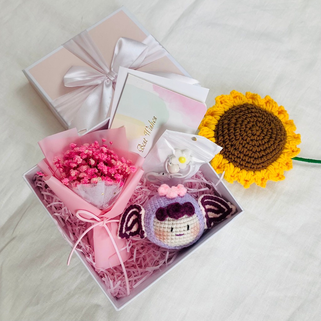 Hộp Quà Tặng Móc Khoá Len Cung hoàng đạo Handmade - Ảnh 3