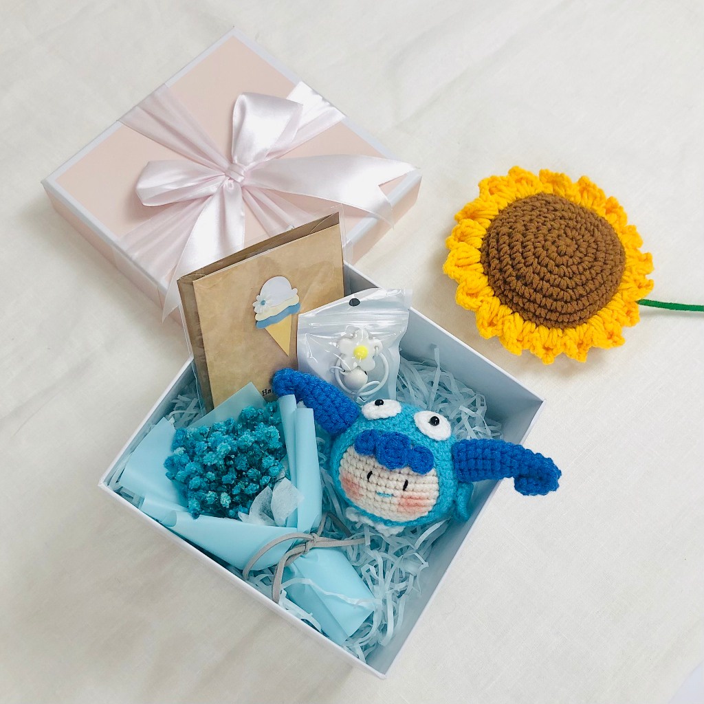 Hộp Quà Tặng Móc Khoá Len Cung hoàng đạo Handmade - Ảnh 4