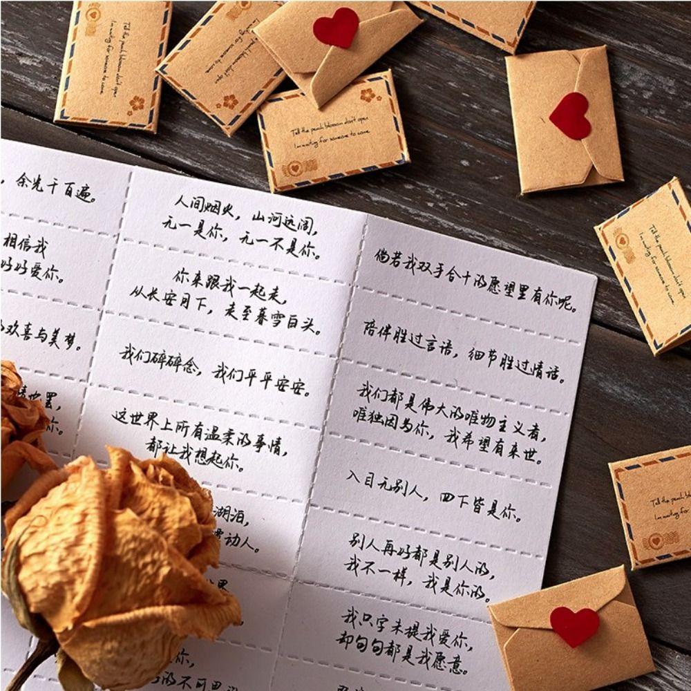 Bộ thư tình Mini, Giấy tin nhắn tình yêu thủ công tự làm - Ảnh 2