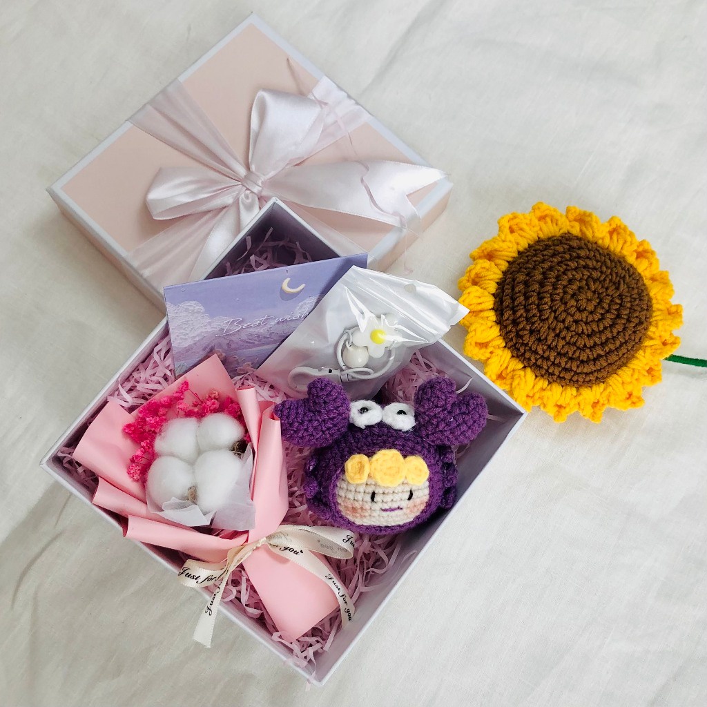 Hộp Quà Tặng Móc Khoá Len Cung hoàng đạo Handmade - Ảnh 7