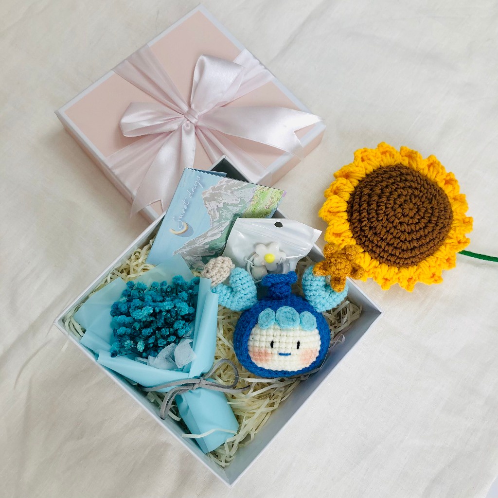 Hộp Quà Tặng Móc Khoá Len Cung hoàng đạo Handmade - Ảnh 8