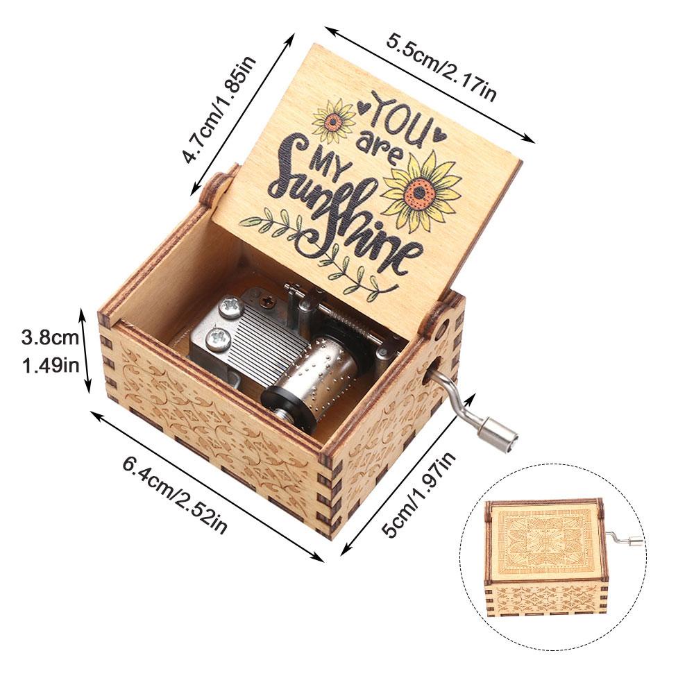 Gỗ Hộp Nhạc Vintage You Are My Sunshine - Ảnh 2