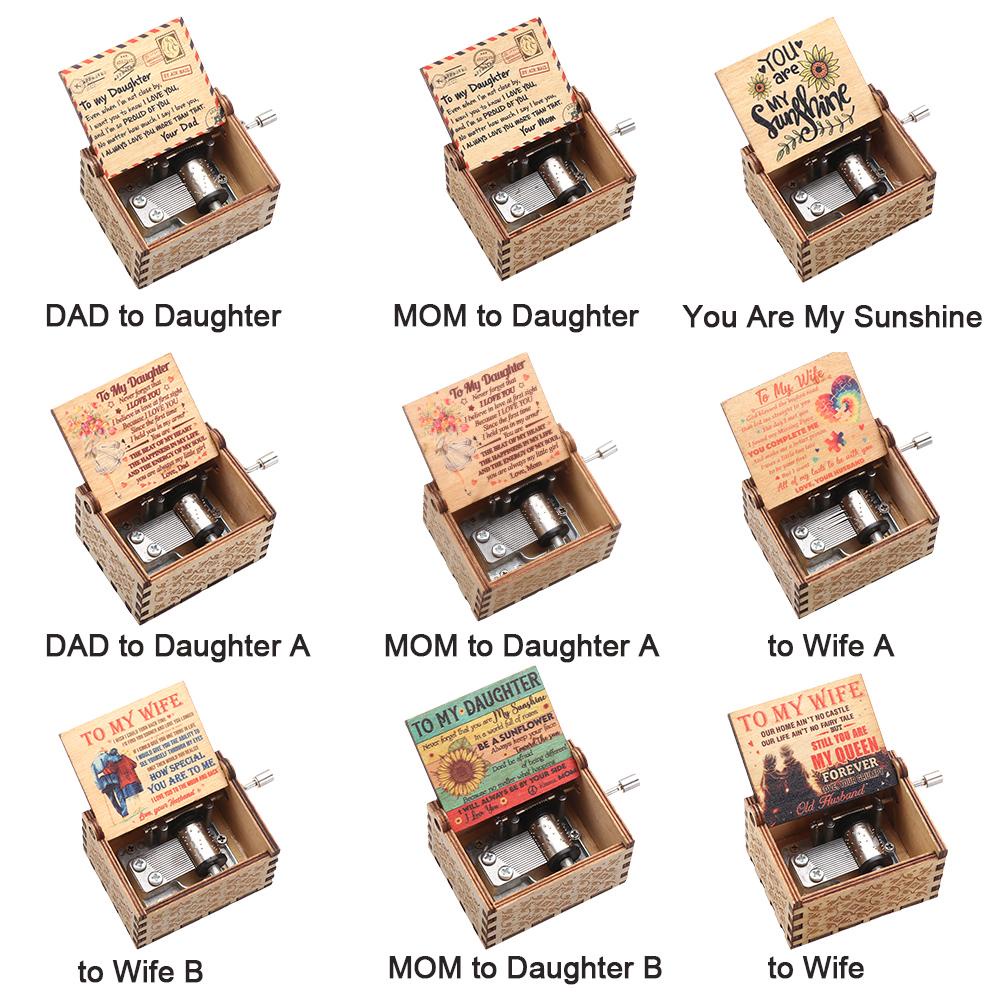 Gỗ Hộp Nhạc Vintage You Are My Sunshine - Ảnh 3