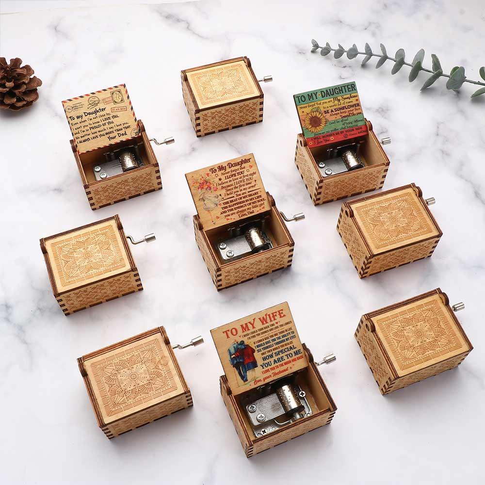 Gỗ Hộp Nhạc Vintage You Are My Sunshine - Ảnh 7